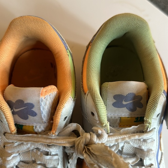 Size 5 Nike Air Force 1 Shadow White/Peach/Cream/Light Liquid Lime size US 5 - Picture 5 of 9